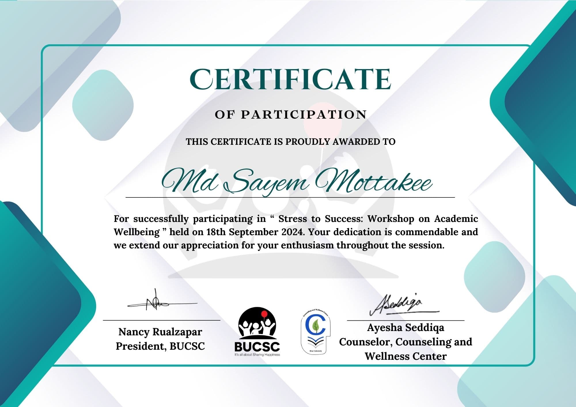 Stress to Success: Workshop on Academic Wellbeing